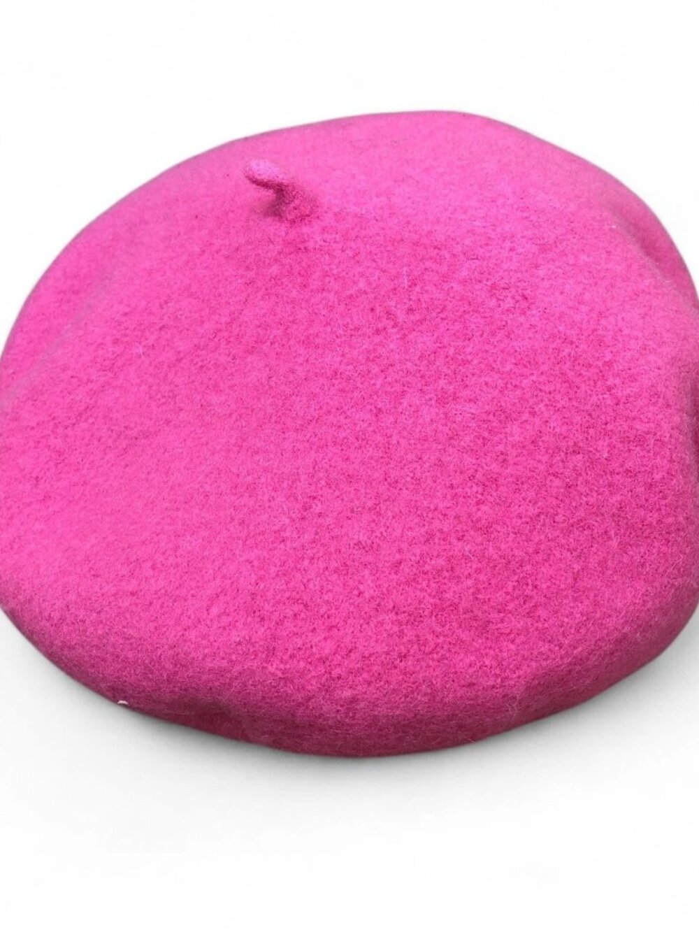Women's French Beret Hat One Size Felt Pink Cap